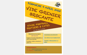 Inscription Brocante - Vide grenier Dimanche 9 avril 2023